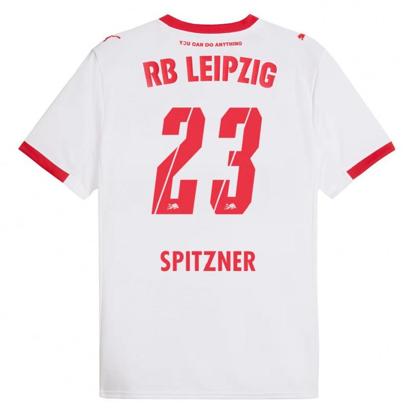 Danxen Heren Kyra Spitzner #23 Wit Rood Thuisshirt Thuistenue 2025/26 T-Shirt