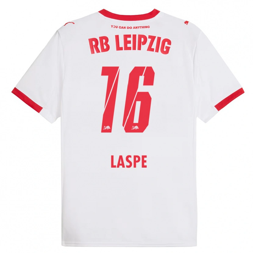 Danxen Heren Hannes Laspe #16 Wit Rood Thuisshirt Thuistenue 2025/26 T-Shirt