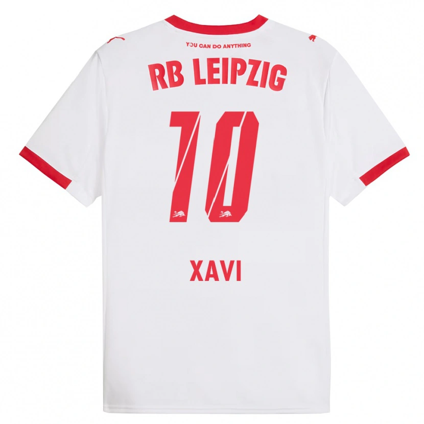 Danxen Heren Xavi Simons #10 Wit Rood Thuisshirt Thuistenue 2025/26 T-Shirt