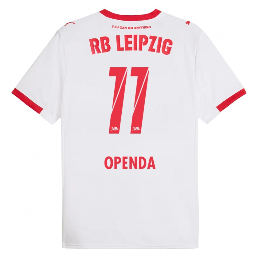 Danxen Heren Loïs Openda #11 Wit Rood Thuisshirt Thuistenue 2025/26 T-Shirt