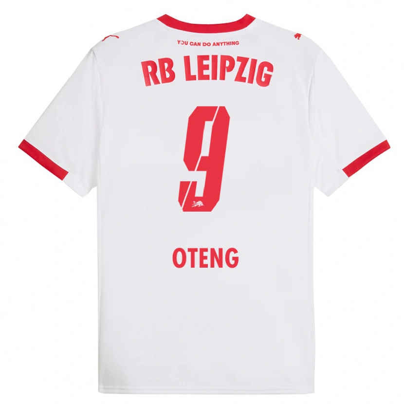 Danxen Heren Persis Oteng #9 Wit Rood Thuisshirt Thuistenue 2025/26 T-Shirt
