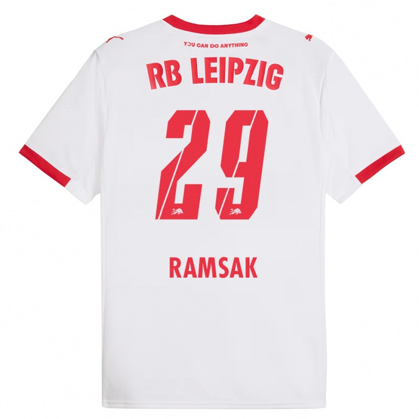 Danxen Heren Robert Ramsak #29 Wit Rood Thuisshirt Thuistenue 2025/26 T-Shirt