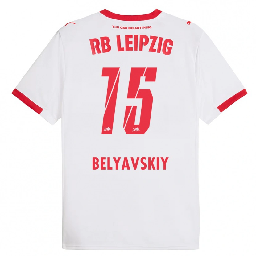 Danxen Heren David Belyavskiy #15 Wit Rood Thuisshirt Thuistenue 2025/26 T-Shirt