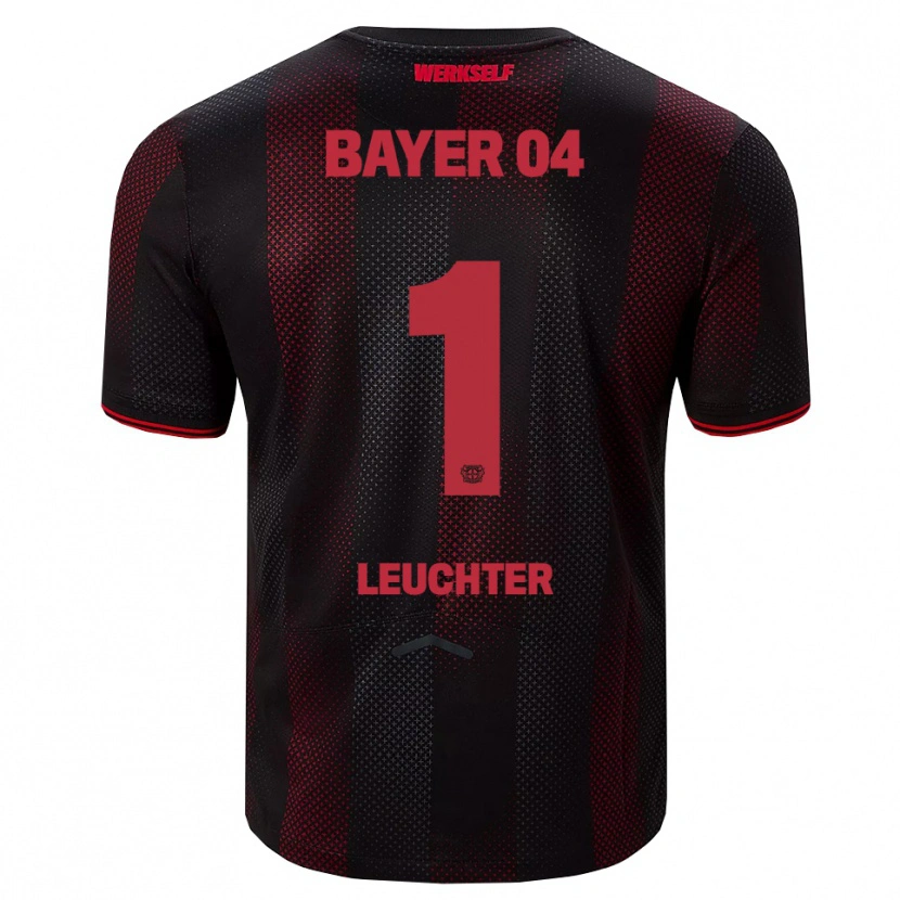 Danxen Heren Julian Leuchter #1 Zwart Rood Thuisshirt Thuistenue 2025/26 T-Shirt