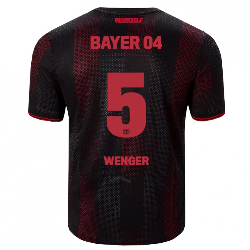 Danxen Heren Claudia Wenger #5 Zwart Rood Thuisshirt Thuistenue 2025/26 T-Shirt