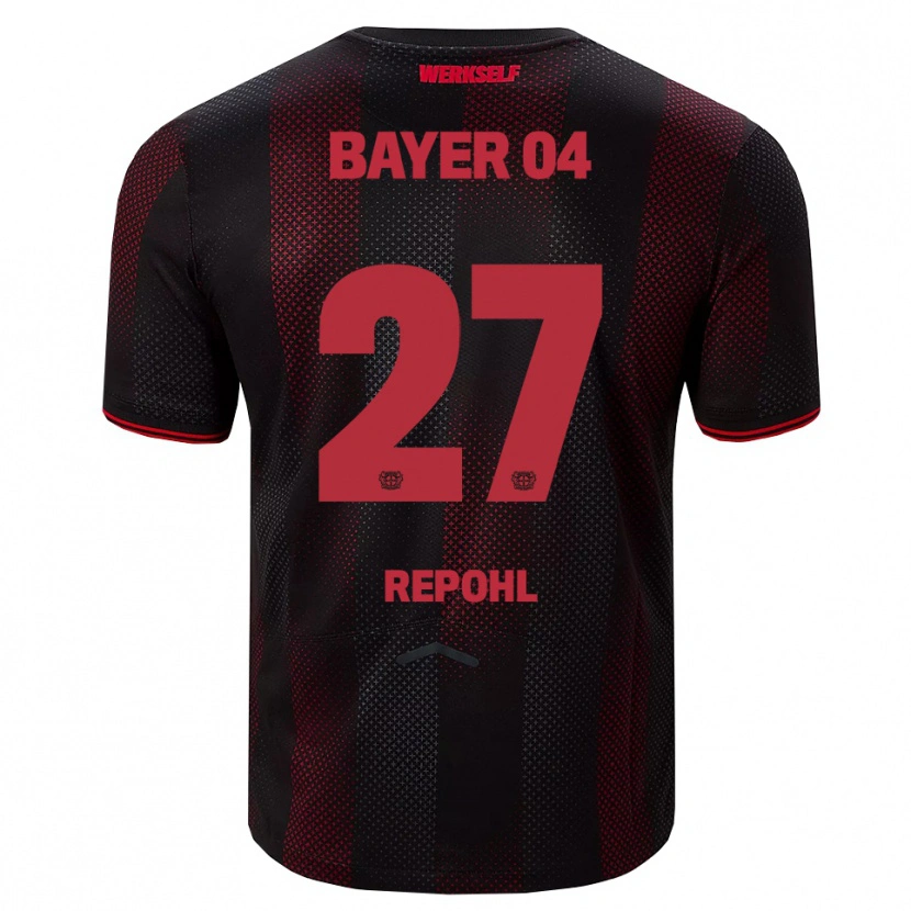 Danxen Heren Friederike Repohl #27 Zwart Rood Thuisshirt Thuistenue 2025/26 T-Shirt