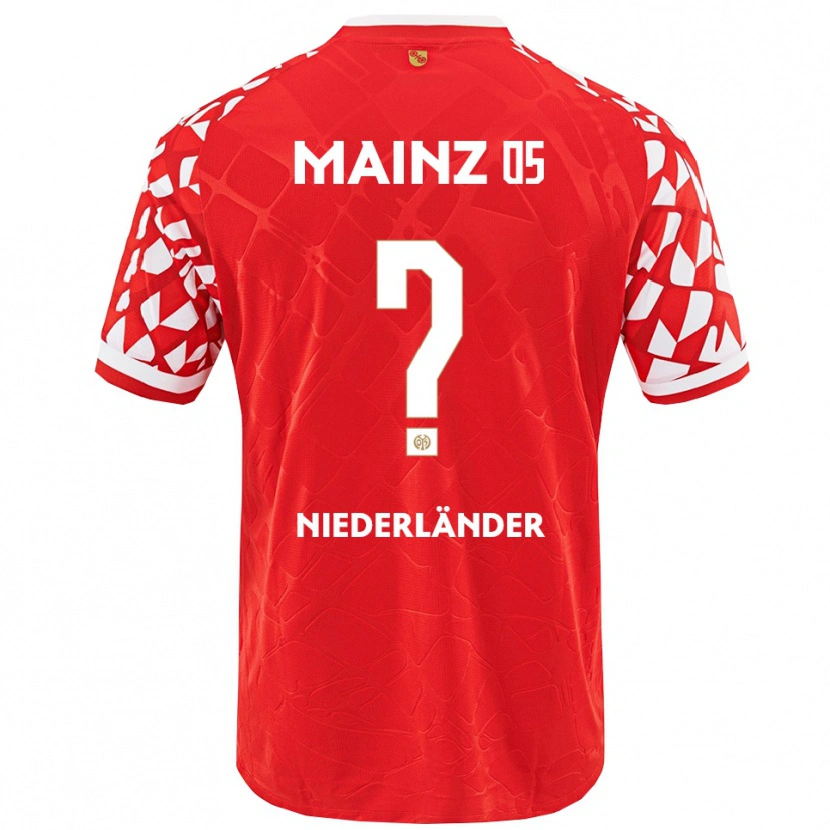 Danxen Heren Lennart Niederländer #0 Rood Wit Thuisshirt Thuistenue 2025/26 T-Shirt