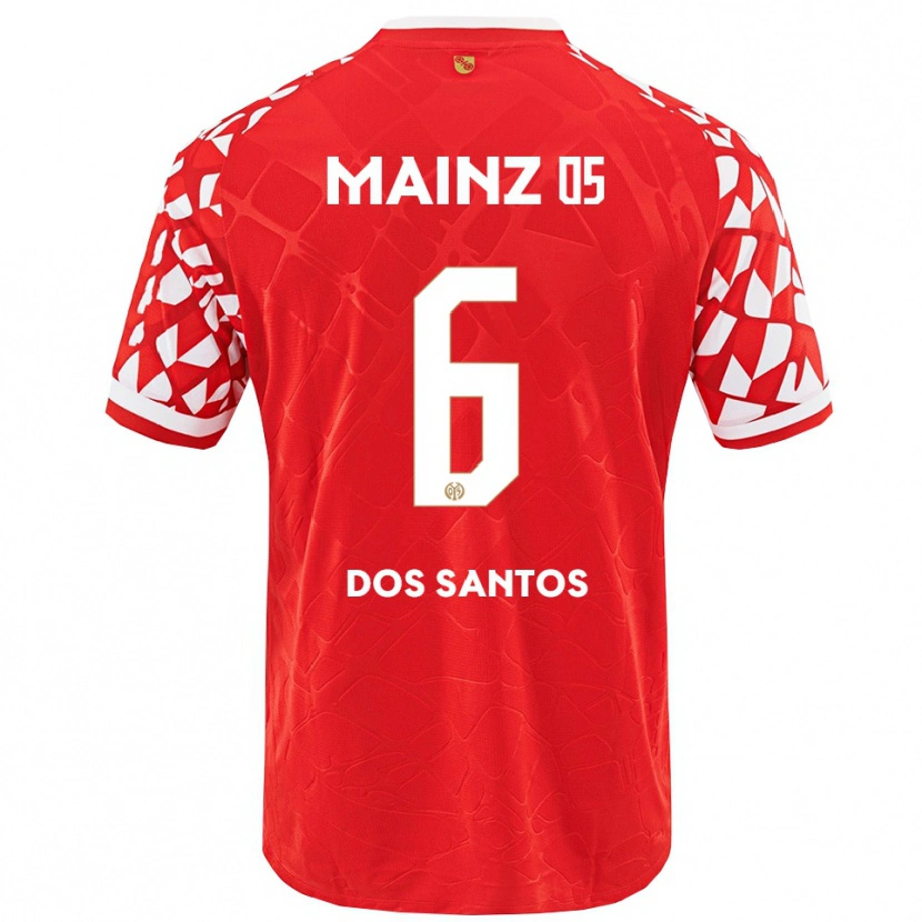 Danxen Heren Alexandre Tavares Dos Santos #6 Rood Wit Thuisshirt Thuistenue 2025/26 T-Shirt