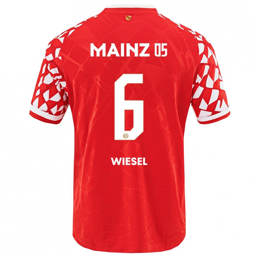 Danxen Heren Maggie Wiesel #6 Rood Wit Thuisshirt Thuistenue 2025/26 T-Shirt