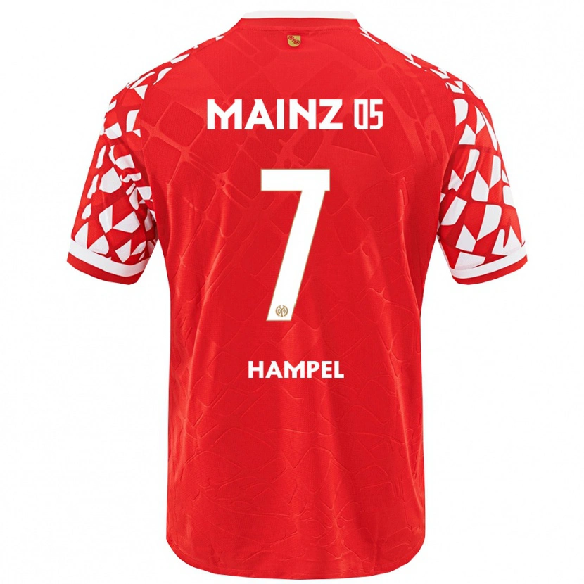 Danxen Heren Luca Hampel #7 Rood Wit Thuisshirt Thuistenue 2025/26 T-Shirt