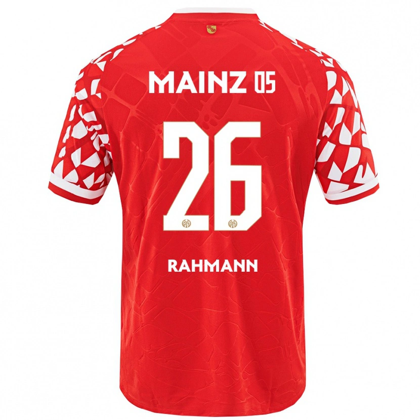 Danxen Heren Luke Rahmann #26 Rood Wit Thuisshirt Thuistenue 2025/26 T-Shirt
