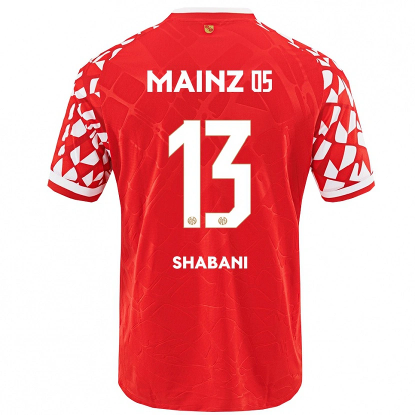 Danxen Heren Eniss Shabani #13 Rood Wit Thuisshirt Thuistenue 2025/26 T-Shirt