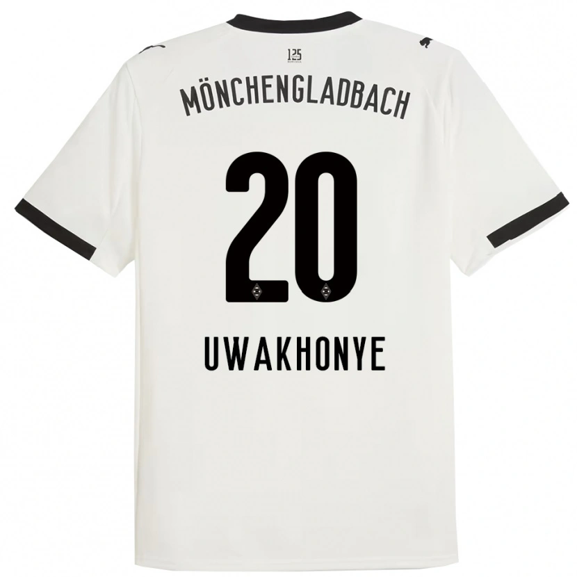 Danxen Heren Josiah Uwakhonye #20 Wit Zwart Thuisshirt Thuistenue 2025/26 T-Shirt