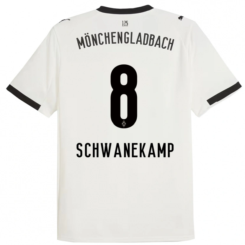 Danxen Heren Jana Schwanekamp #8 Wit Zwart Thuisshirt Thuistenue 2025/26 T-Shirt