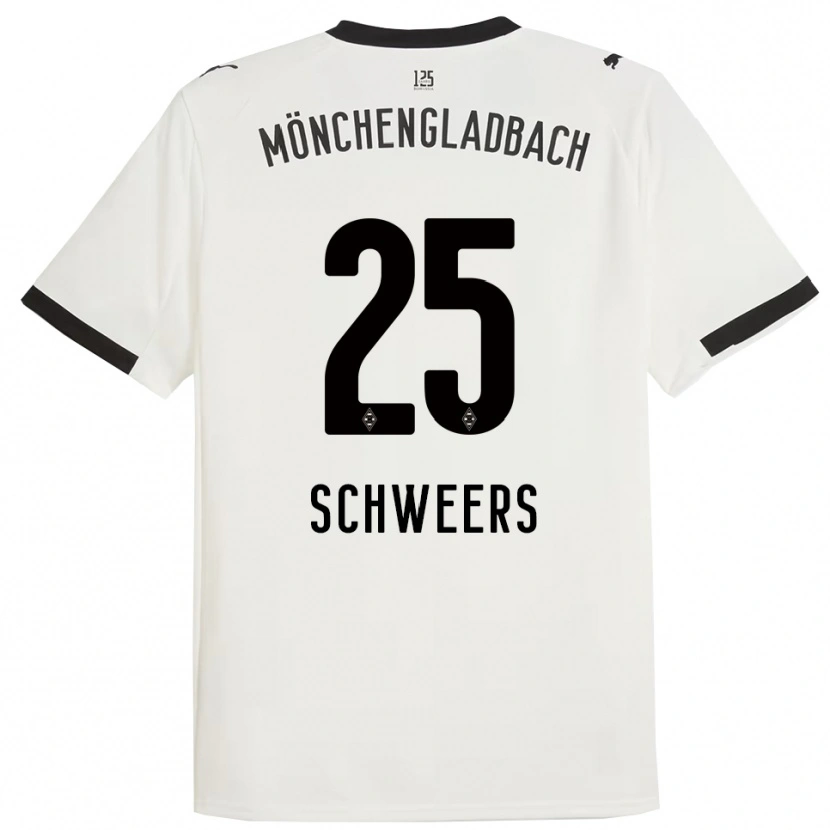 Danxen Heren Lion Schweers #25 Wit Zwart Thuisshirt Thuistenue 2025/26 T-Shirt