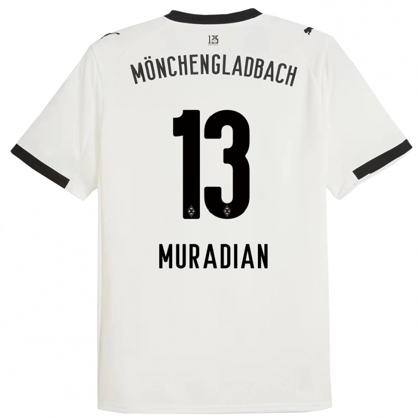 Danxen Heren Artem Muradyan #13 Wit Zwart Thuisshirt Thuistenue 2025/26 T-Shirt