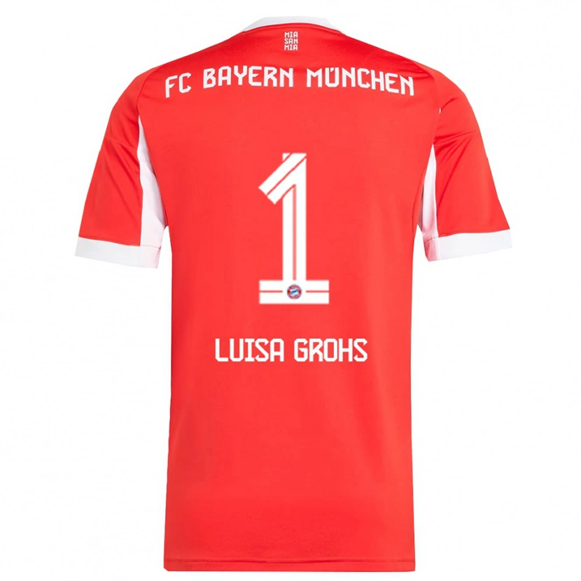 Danxen Heren Maria Luisa Grohs #1 Wit Rood Thuisshirt Thuistenue 2025/26 T-Shirt