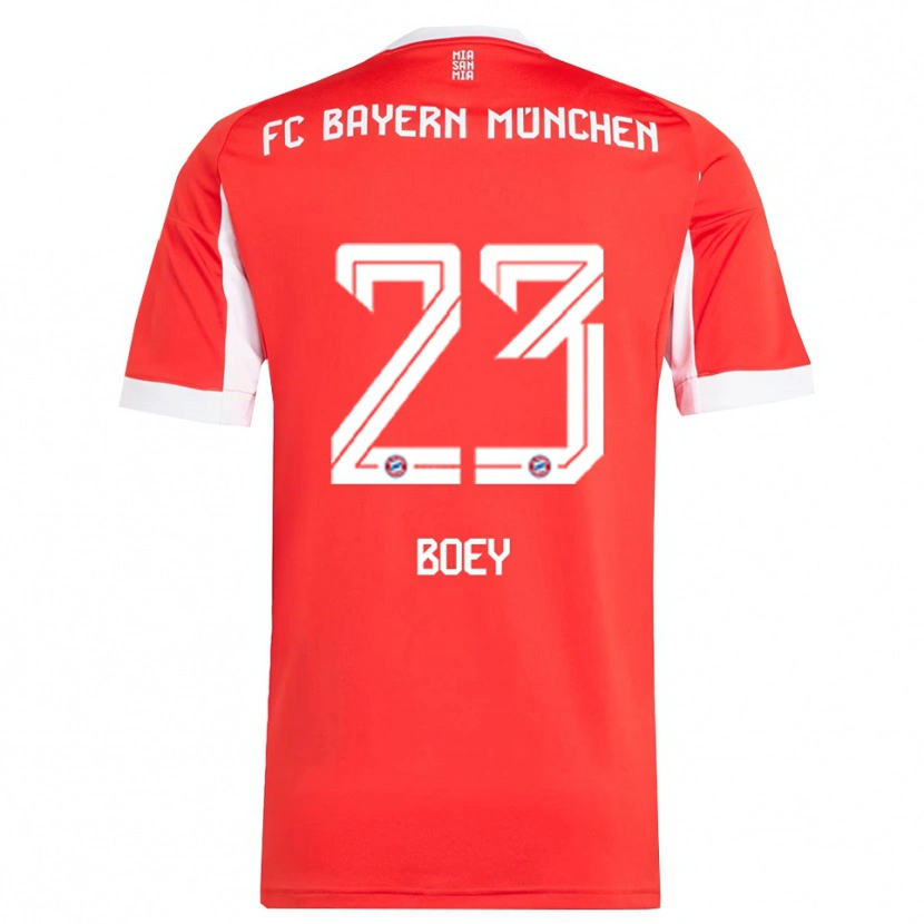 Danxen Heren Sacha Boey #23 Wit Rood Thuisshirt Thuistenue 2025/26 T-Shirt