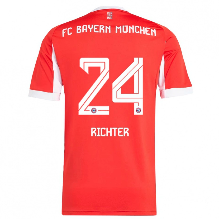 Danxen Heren Louis Richter #24 Wit Rood Thuisshirt Thuistenue 2025/26 T-Shirt