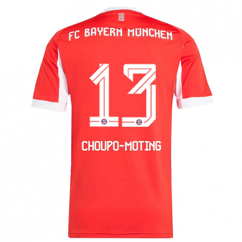 Danxen Heren Eric Maxim Choupo-Moting #13 Wit Rood Thuisshirt Thuistenue 2025/26 T-Shirt