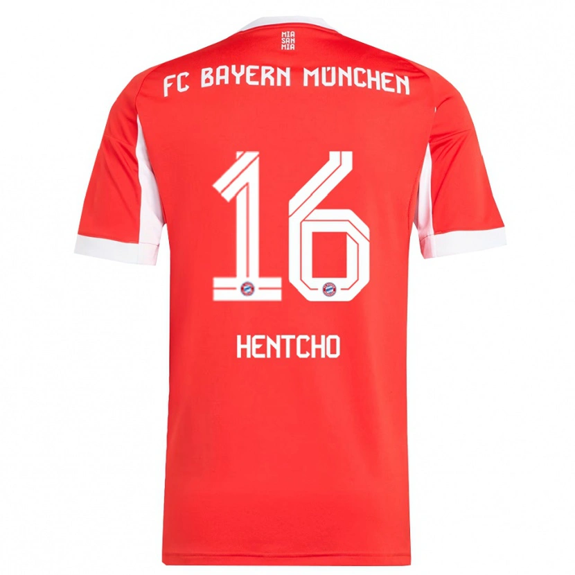 Danxen Heren Aristide Hentcho #16 Wit Rood Thuisshirt Thuistenue 2025/26 T-Shirt