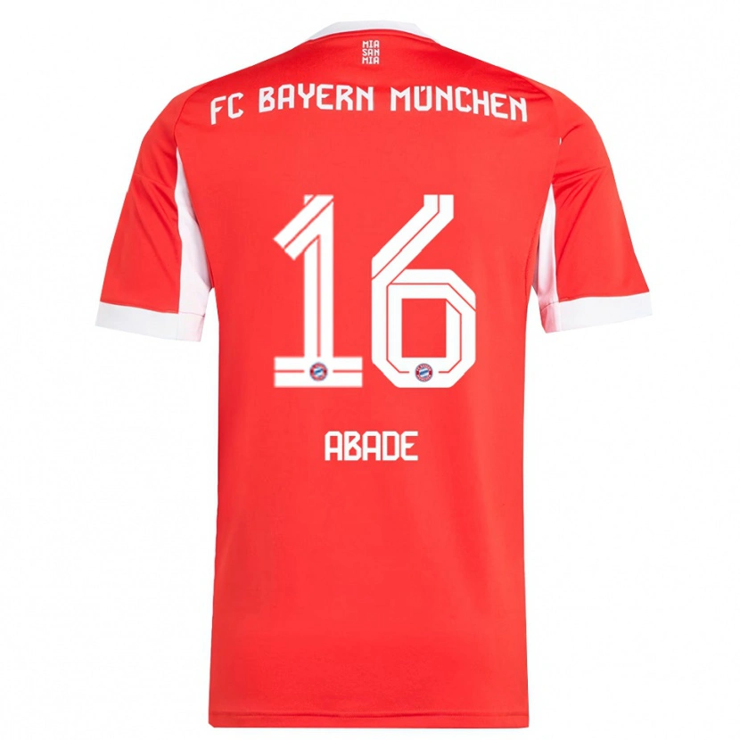 Danxen Heren Daniel Abade #16 Wit Rood Thuisshirt Thuistenue 2025/26 T-Shirt