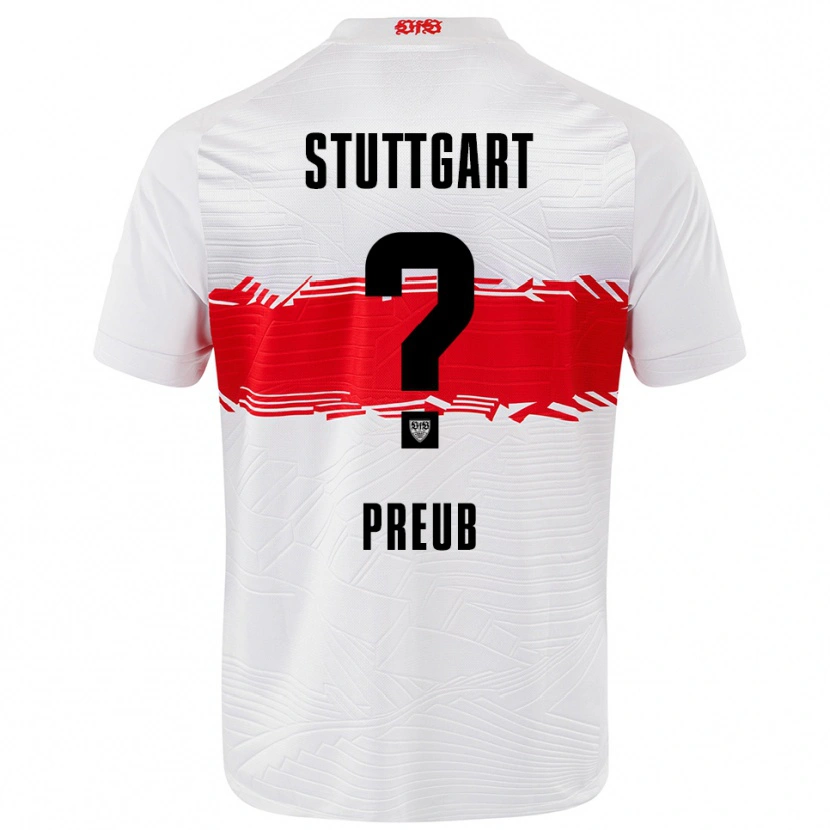 Danxen Heren Laurin Preuß #0 Wit Rood Thuisshirt Thuistenue 2025/26 T-Shirt