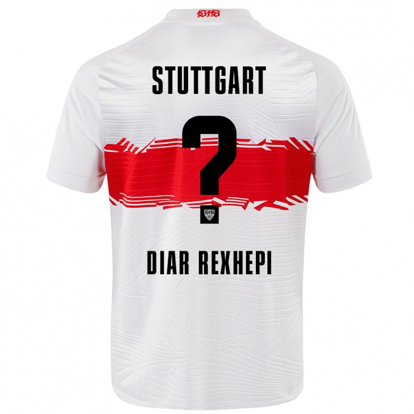 Danxen Heren Diar Rexhepi #0 Wit Rood Thuisshirt Thuistenue 2025/26 T-Shirt