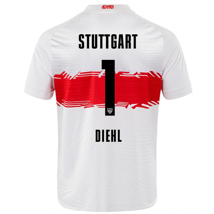 Danxen Heren Vanessa Diehl #1 Wit Rood Thuisshirt Thuistenue 2025/26 T-Shirt