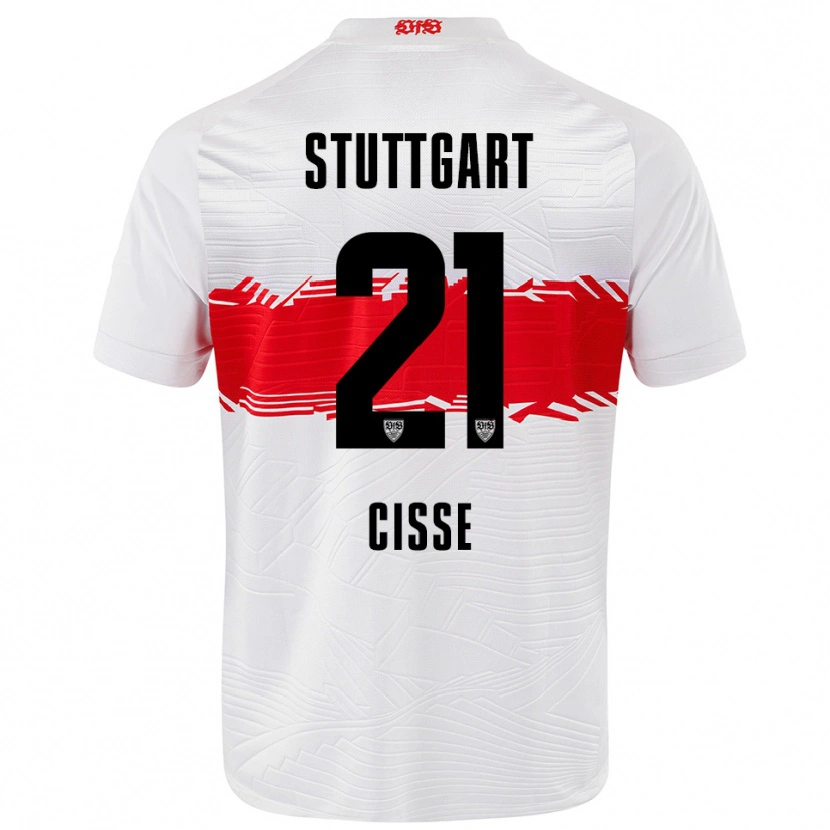 Danxen Heren Moussa Cissé #21 Wit Rood Thuisshirt Thuistenue 2025/26 T-Shirt