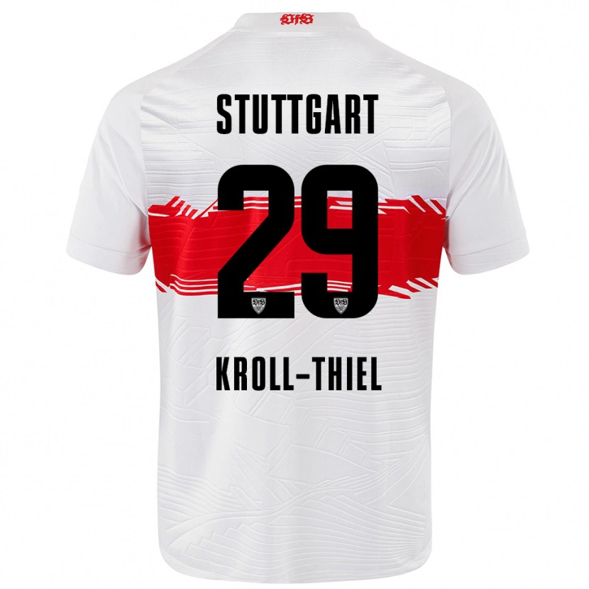 Danxen Heren Colin Kroll-Thiel #29 Wit Rood Thuisshirt Thuistenue 2025/26 T-Shirt