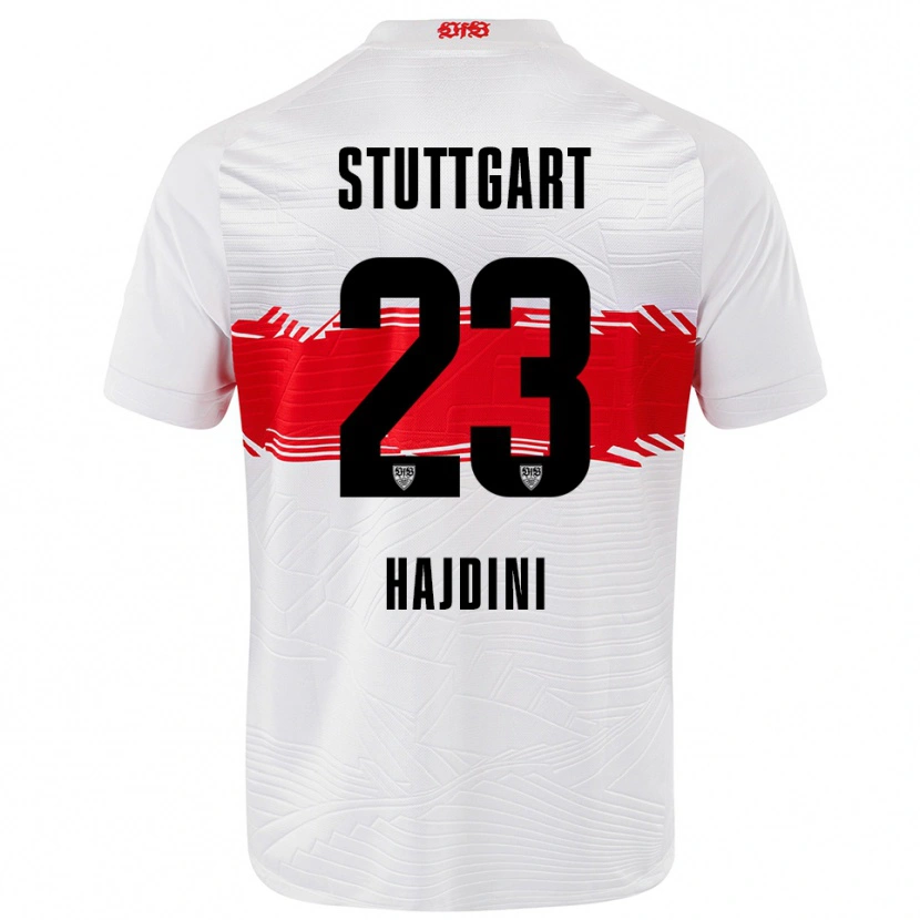 Danxen Heren Deli Hajdini #23 Wit Rood Thuisshirt Thuistenue 2025/26 T-Shirt