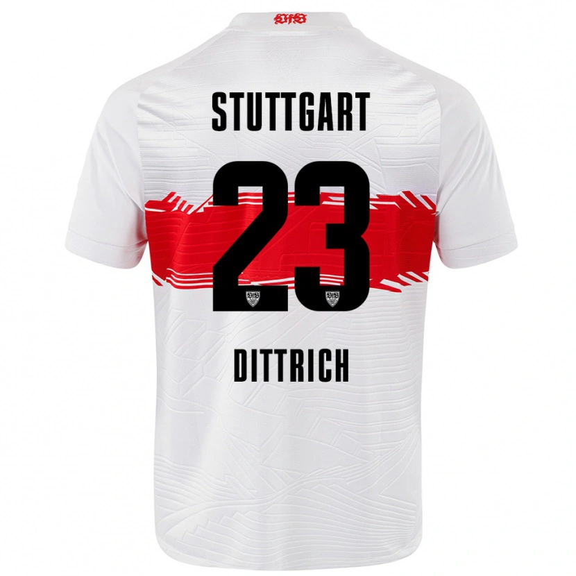 Danxen Heren Robin Dittrich #23 Wit Rood Thuisshirt Thuistenue 2025/26 T-Shirt