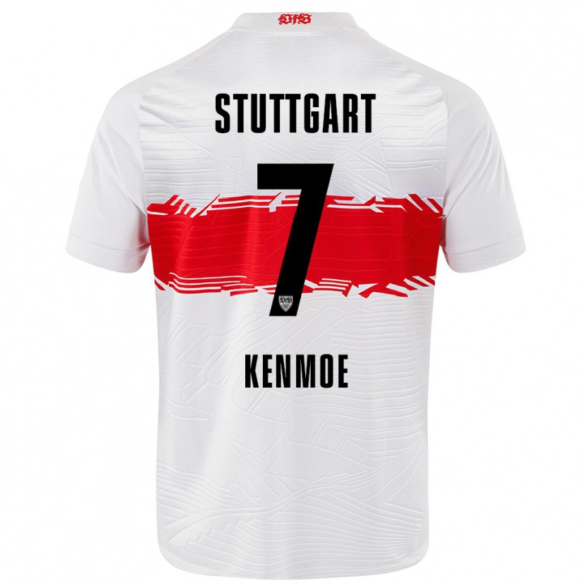 Danxen Heren Brayann Kenmoe #7 Wit Rood Thuisshirt Thuistenue 2025/26 T-Shirt