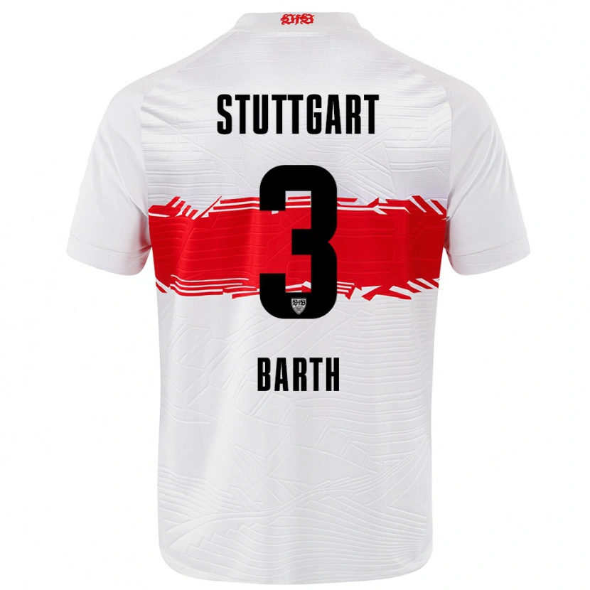 Danxen Heren Lara Barth #3 Wit Rood Thuisshirt Thuistenue 2025/26 T-Shirt