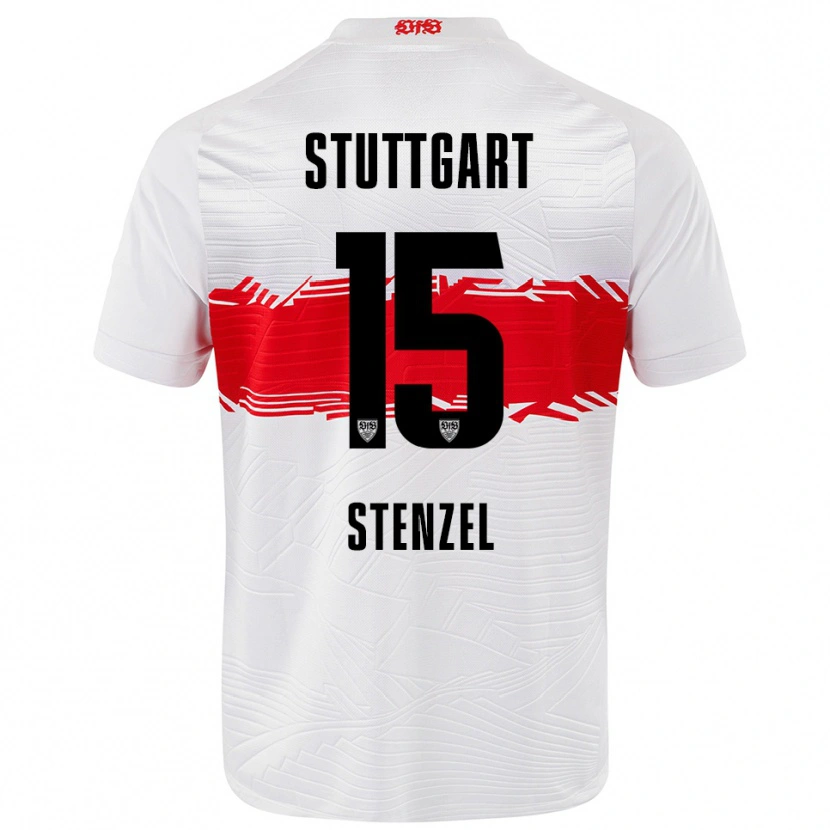 Danxen Heren Pascal Stenzel #15 Wit Rood Thuisshirt Thuistenue 2025/26 T-Shirt