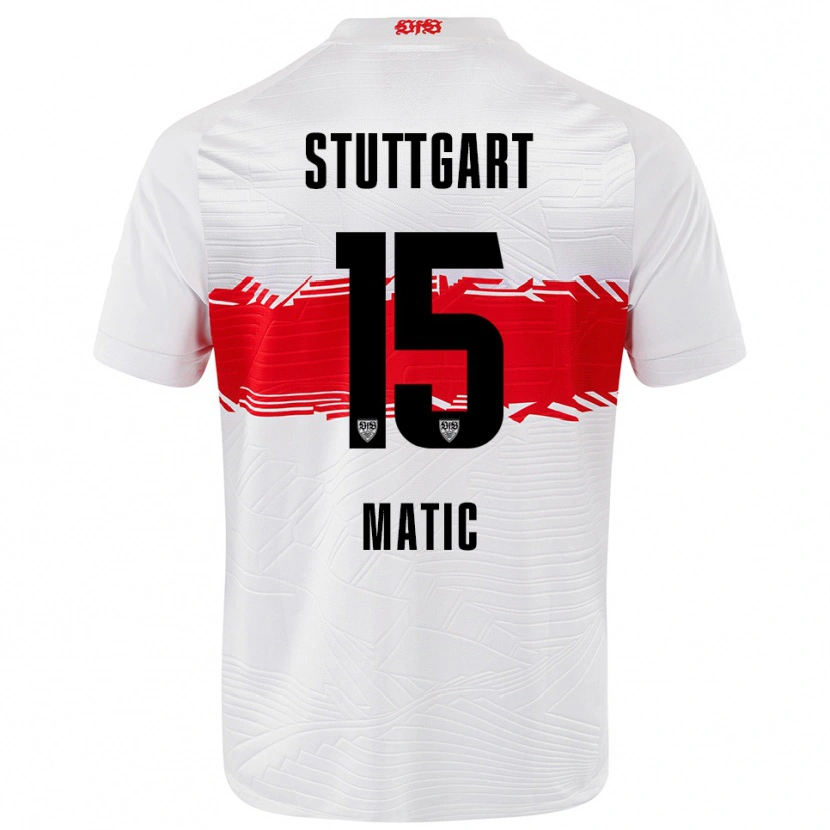 Danxen Heren Nikolas Matic #15 Wit Rood Thuisshirt Thuistenue 2025/26 T-Shirt