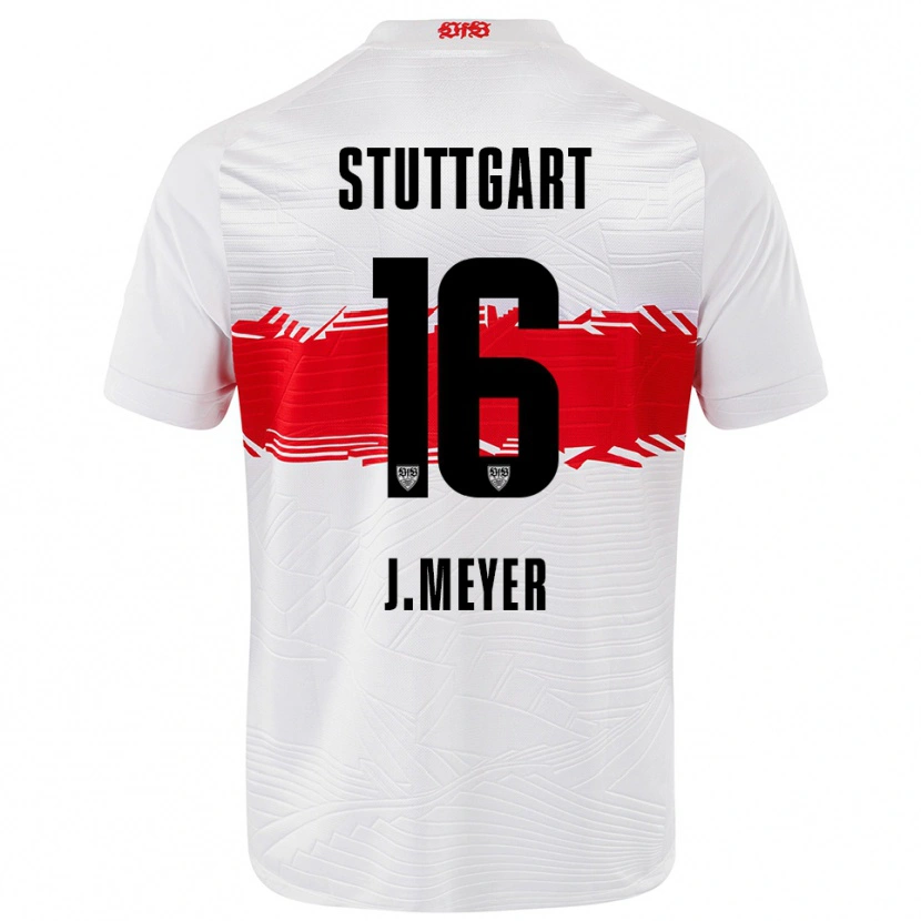 Danxen Heren Jordan Meyer #16 Wit Rood Thuisshirt Thuistenue 2025/26 T-Shirt