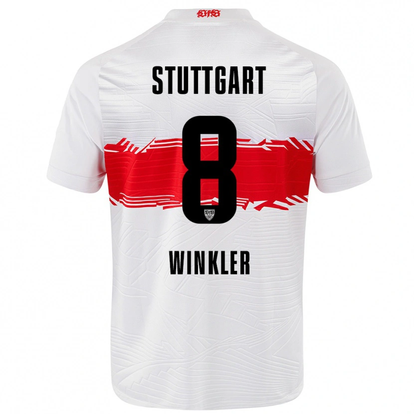 Danxen Heren Nathan Winkler #8 Wit Rood Thuisshirt Thuistenue 2025/26 T-Shirt