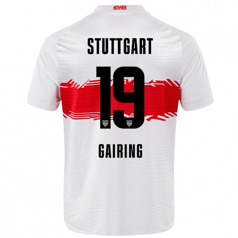 Danxen Heren Sophie Gairing #19 Wit Rood Thuisshirt Thuistenue 2025/26 T-Shirt