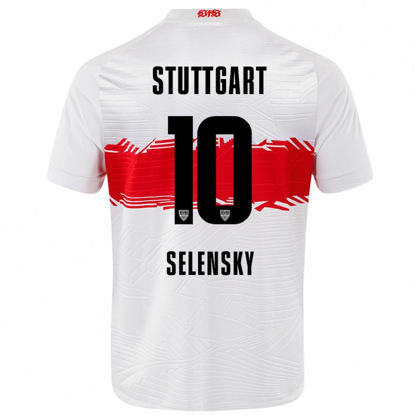Danxen Heren Anja Selensky #10 Wit Rood Thuisshirt Thuistenue 2025/26 T-Shirt