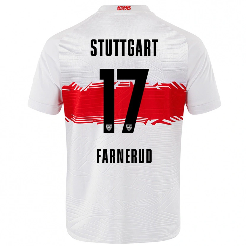 Danxen Heren Colin Farnerud #17 Wit Rood Thuisshirt Thuistenue 2025/26 T-Shirt
