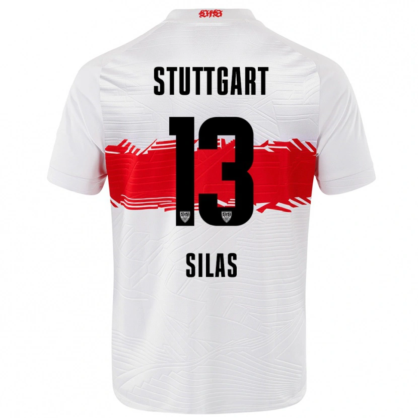 Danxen Heren Silas #13 Wit Rood Thuisshirt Thuistenue 2025/26 T-Shirt