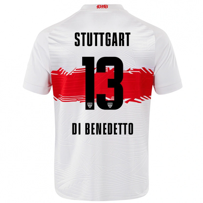Danxen Heren Massimo Di Benedetto #13 Wit Rood Thuisshirt Thuistenue 2025/26 T-Shirt