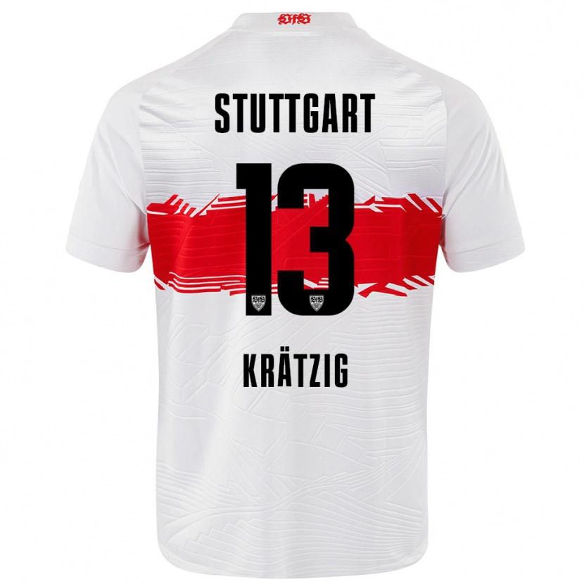 Danxen Heren Frans Krätzig #13 Wit Rood Thuisshirt Thuistenue 2025/26 T-Shirt