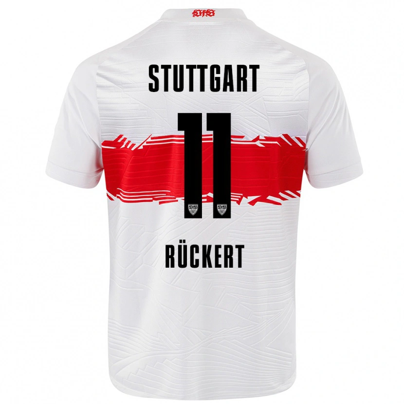 Danxen Heren Rosa Rückert #11 Wit Rood Thuisshirt Thuistenue 2025/26 T-Shirt