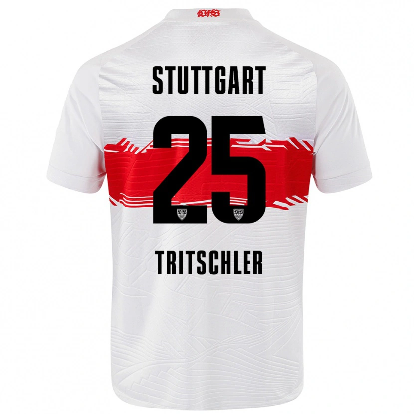 Danxen Heren David Tritschler #25 Wit Rood Thuisshirt Thuistenue 2025/26 T-Shirt