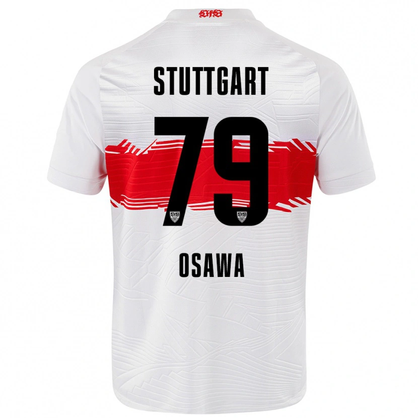 Danxen Heren Haruka Ōsawa #79 Wit Rood Thuisshirt Thuistenue 2025/26 T-Shirt