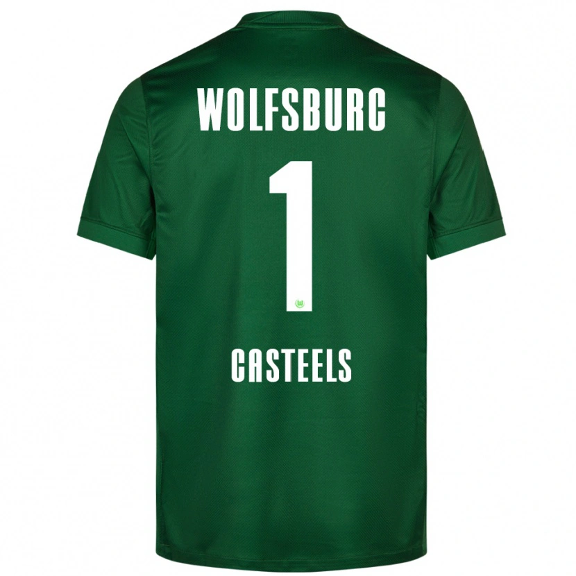 Danxen Heren Koen Casteels #1 Groen Wit Thuisshirt Thuistenue 2025/26 T-Shirt
