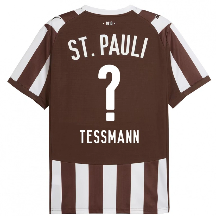 Danxen Heren Niklas Teßmann #0 Koffie Wit Thuisshirt Thuistenue 2025/26 T-Shirt